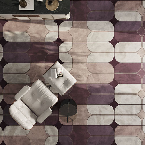 Contemporary rug - Fiona - Inkiostro Bianco - geometric / polyamide / rectangular