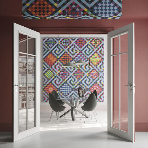 Contemporary wallpaper - Coriopolis - Inkiostro Bianco - Tela® / fiberglass / vinyl