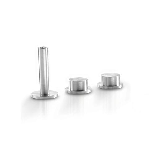 Bathtub mixer tap - PUR225 - Linki - deck mounted / stainless steel / bathroom