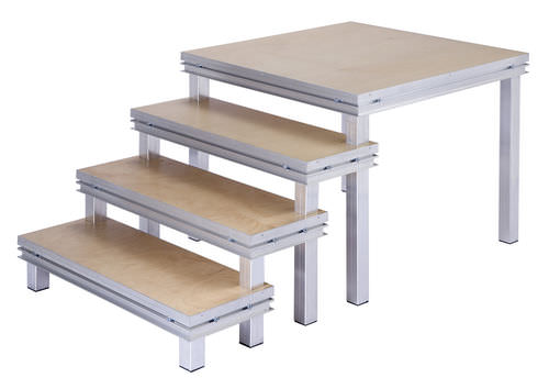 Stainless steel step staircase - . - apq stage GmbH