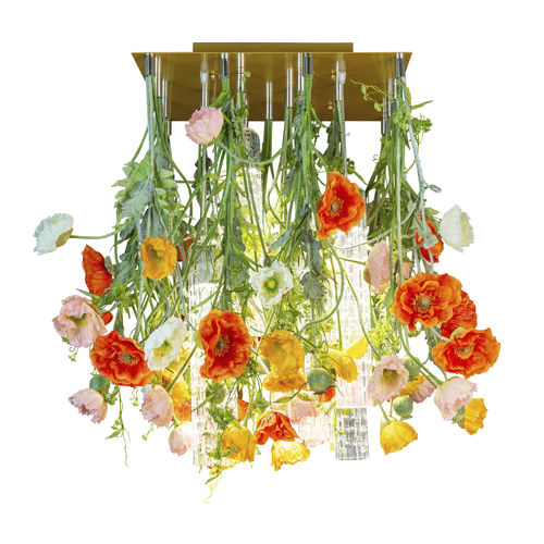 Original design chandelier - POPPY  - VGnewtrend - painted steel / Murano glass / 6 light