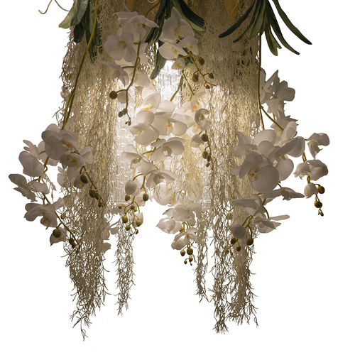 Original design chandelier - PHALAENOPSIS - VGnewtrend - painted steel / Murano glass / 6 light
