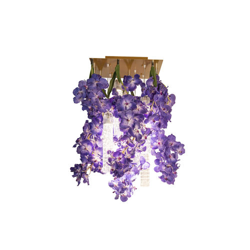 Original design chandelier - VANDA - VGnewtrend - painted steel / Murano glass / 3 light