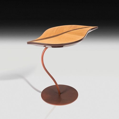 Original design pedestal table - FENICE - VGnewtrend - wooden / painted metal base / central base