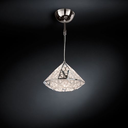 Pendant lamp - ARABESQUE DIAMOND - VGnewtrend - stainless steel / crystal / contemporary