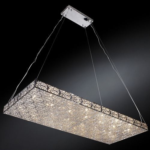 Contemporary chandelier - ARABESQUE RH - VGnewtrend - steel / crystal / mesh