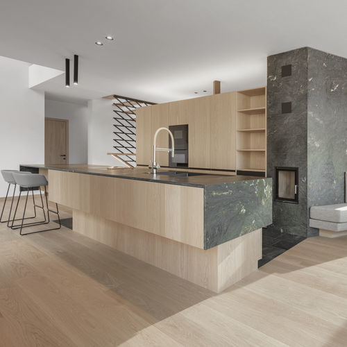 Stone countertop - PANNONIA GRÜN - Nikolaus Bagnara S.p.A. - for kitchen / for indoor use / exterior