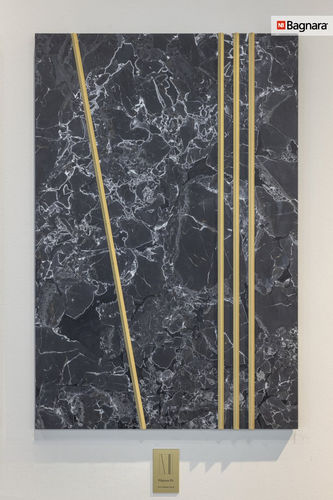 Stone decorative panel - NOIR AUBISQUE - Nikolaus Bagnara S.p.A. - for interior / marble look / home