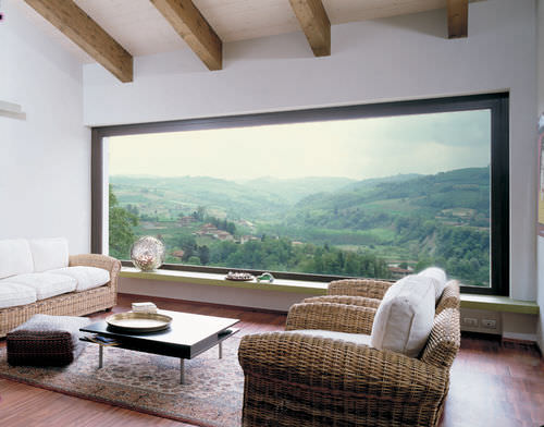 Wooden window - NUVOLA - NAVELLO S.p.A. - aluminum / sliding / double-glazed