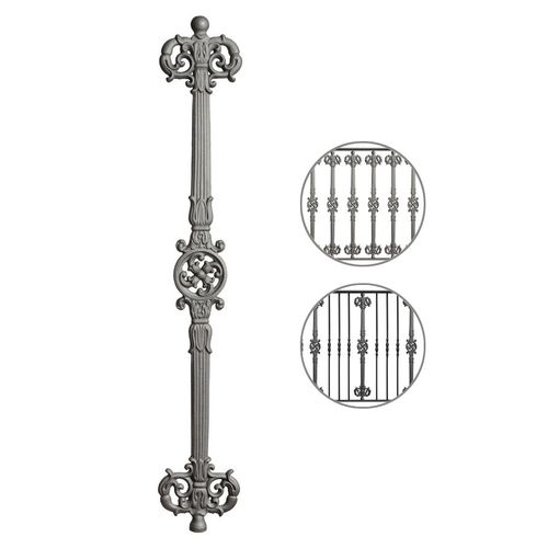 Cast iron railing - BR 10 - Ghisarredo - balustrade / indoor / outdoor