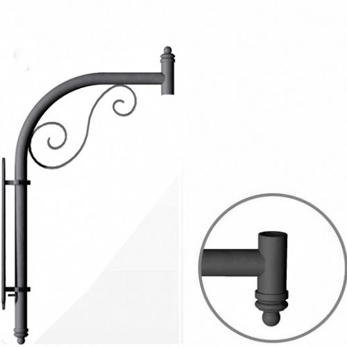 Hot-dip galvanised steel lamp post arm - LC 0003 - Ghisarredo