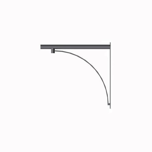 Hot-dip galvanised steel lamp post arm - LC 0101 - Ghisarredo