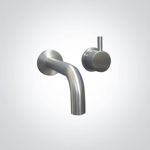Washbasin single tap - DB1675 - Dolphin Solutions Ltd - wall-mounted / stainless steel / indoor