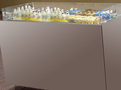 Island refrigerated display case - GEM GRAB AND GO - Oscartek - for shop / stainless steel / without door
