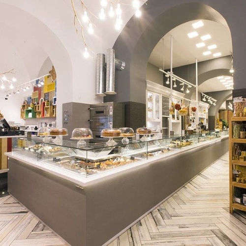 Counter refrigerated display case - GEM R4 PRO DELI - Oscartek - for pastry shops / for bakery / stainless steel