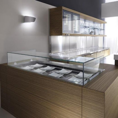 Counter refrigerated display case - GEM R4 PRO HOT - Oscartek - for shop / stainless steel / without door