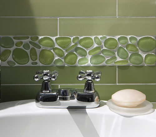 Glass mosaic tile - AGATES - NEMO TILE - polished / indoor / bathroom