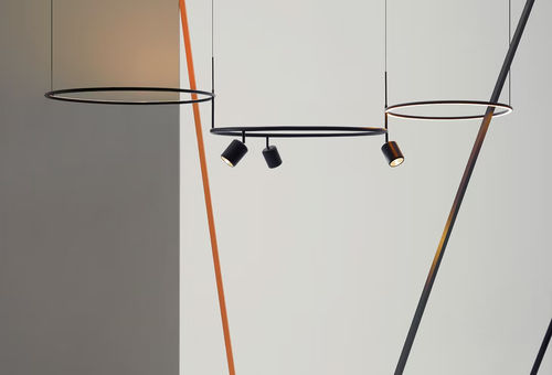 Pendant lamp - AROS TRIPLE - Nexia - aluminum / contemporary / corded