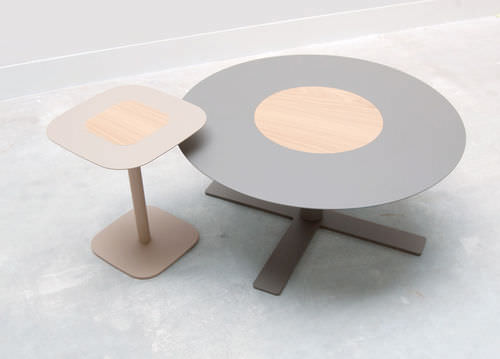 Contemporary coffee table - BLUSH - SPELL - wooden / round / home