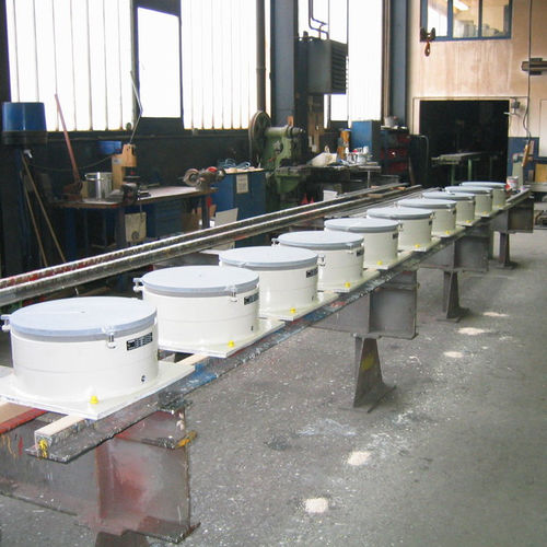 Structural bearing pad - RESTON-POT LIFT-CONTROL - Mageba - pot / steel / for bridge construction