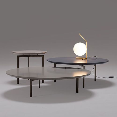 Contemporary coffee table - Pretty - My Home Collection - lacquered MDF / marble / lacquered metal steel base