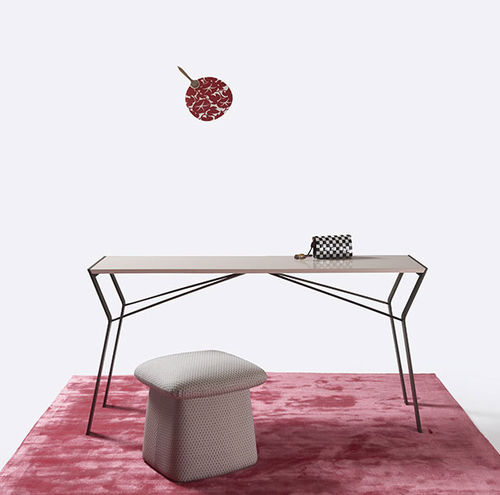 Contemporary pouf - Bulè - My Home Collection - fabric / wooden / rectangular
