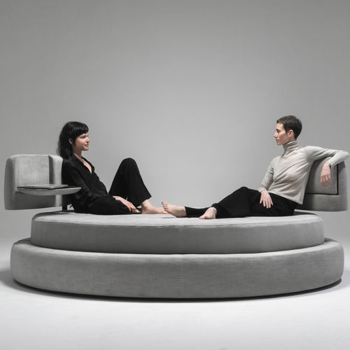 Double bed - Bordone - My Home Collection - contemporary / upholstered / with headboard