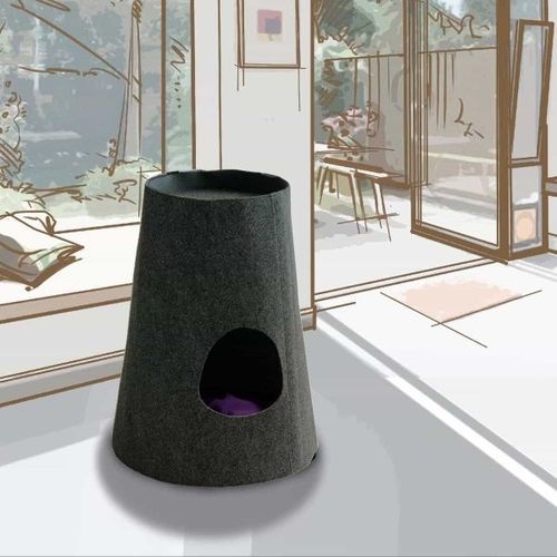 Felt cat niche - BOHO - pet.interiors - polyester / cotton / velvet