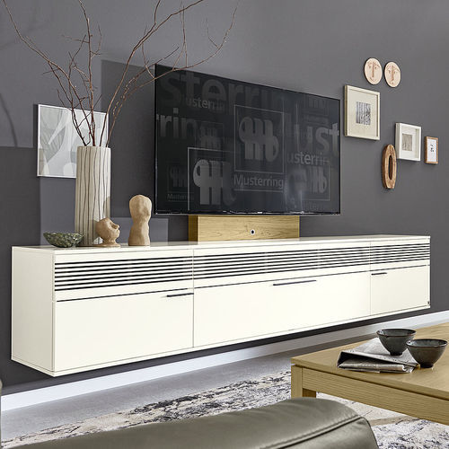 Contemporary TV wall unit - KARA-SYSTEM - Musterring - lacquered wood / wood veneer / with drawers