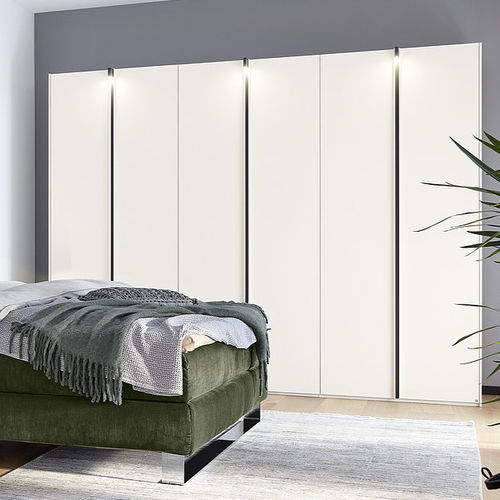 Contemporary wardrobe - ANTIVO - Musterring - glossy lacquered wood / with swing doors / with built-in lighting
