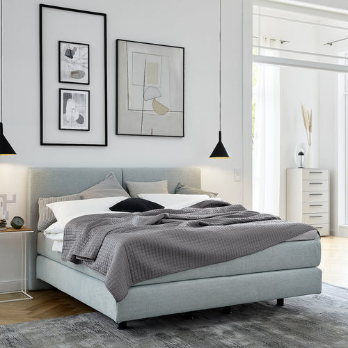Double bed - ELIAS - Musterring - contemporary / upholstered / with upholstered headboard