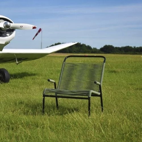 Contemporary lounge chair - Brazza - BOQA - linen / leather / PVC