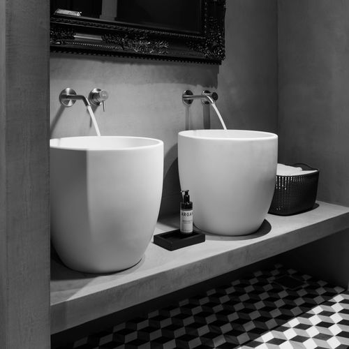 Countertop washbasin BLUE JEEO GmbH quartz / round / contemporary