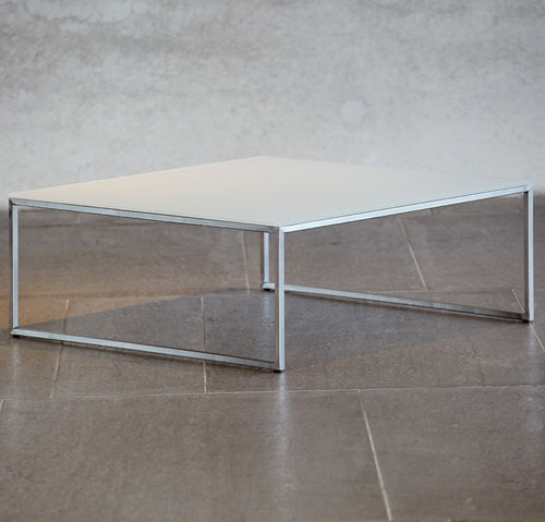 Contemporary coffee table - LUX - Jankurtzmöbel - lacquered wood / wood veneer / steel