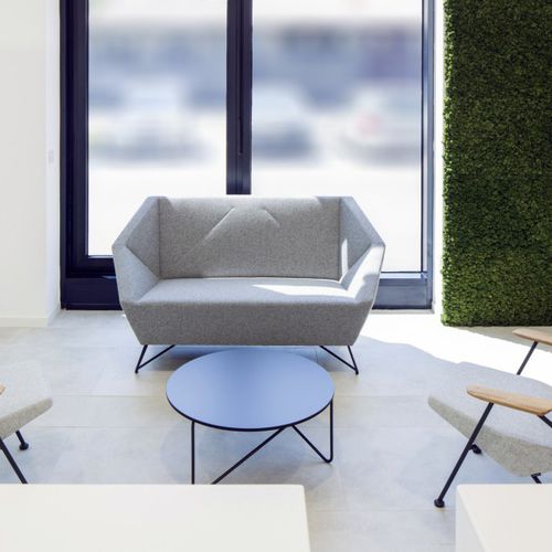 Compact sofa - 3ANGLE - prostoria - original design / fabric / leather