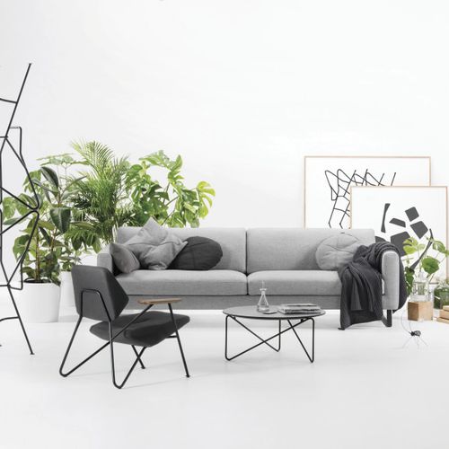 Contemporary coffee table - POLYGON - prostoria - solid wood / MDF / HPL
