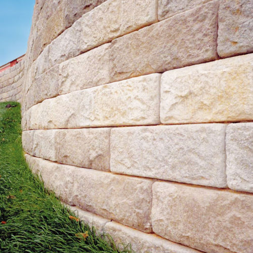 Solid concrete block - ANTICHE MURA - Paver - for retaining walls