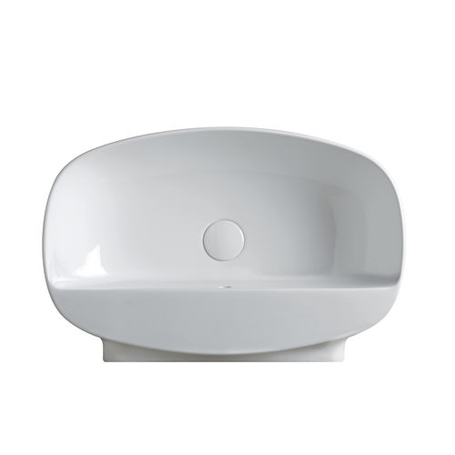 Wall-mounted washbasin - NUDASLIM 60 - FLAMINIA - ceramic / high-gloss / oval