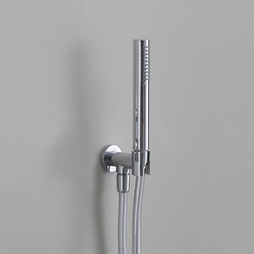 Cylindrical hand shower - FOLD  - FLAMINIA - metal / contemporary / chrome finish