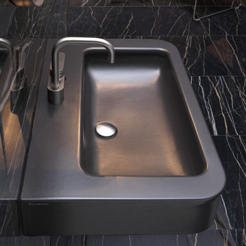 Wall-mounted washbasin - MA75L - FLAMINIA - ceramic / high-gloss / matte finish