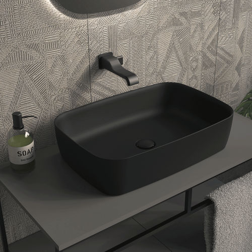 Countertop washbasin - PY62A - FLAMINIA - ceramic / high-gloss / matte finish
