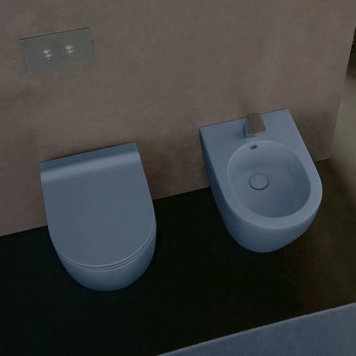 Back to wall toilet - LINK 51 PLUS GOCLEAN - FLAMINIA - ceramic / by Giulio Cappellini / by Ludovica & Roberto Palomba