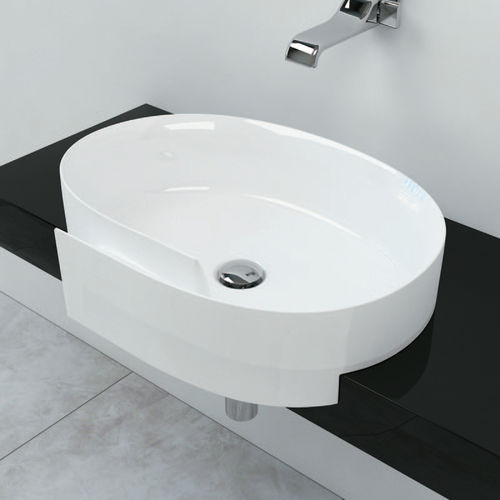 Built-in washbasin - ROLL 56 - FLAMINIA - ceramic / bicolor / high-gloss