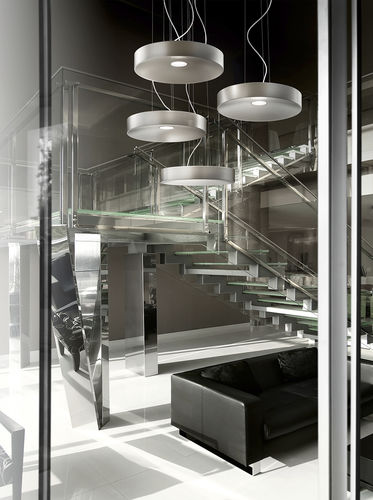 Hanging light fixture - CRATER - Esse-ci - LED / round / IP40