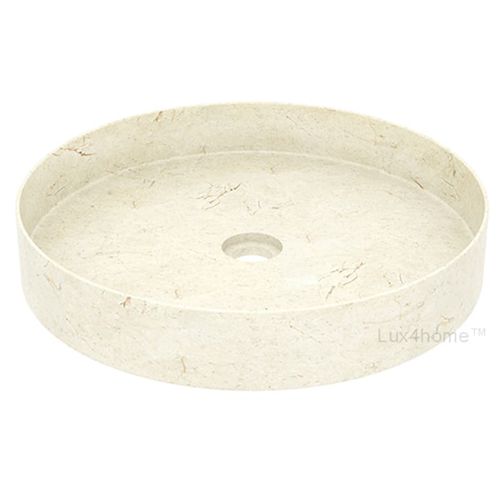 Countertop washbasin - PURO M - Lux4home™ - marble / round / without hole