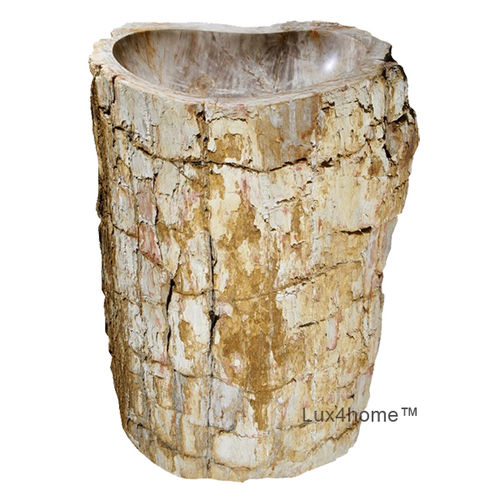 Free-standing washbasin - FRIGIDUS - Lux4home™ - stone / petrified wood / organic