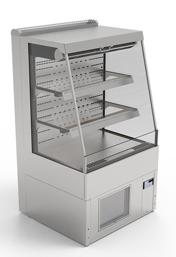 Shelf refrigerated display case - CALEO COLD 80 - AKE Ausseer Kälte- u. Edelstahltechnik GmbH  - for shop / with light