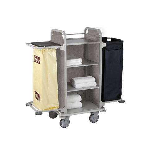 Cleaning trolley - TAHITI S KIT - CADDIE HOTEL - for linen / for hotel / steel