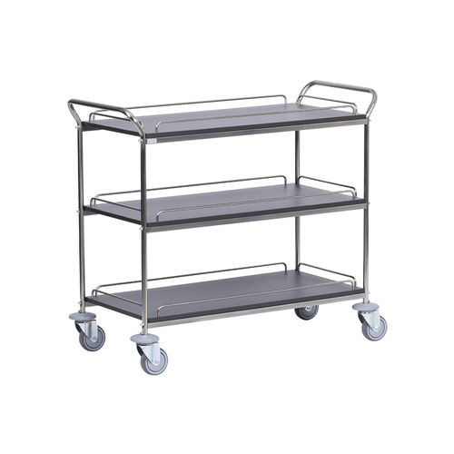 Hotel trolley - PASSEPARTOUT 3 - CADDIE HOTEL - chromed metal / laminate