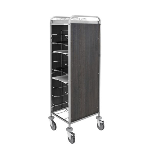 Food tray trolley - VERSO 12P - CADDIE HOTEL - for hotel / stainless steel / oak